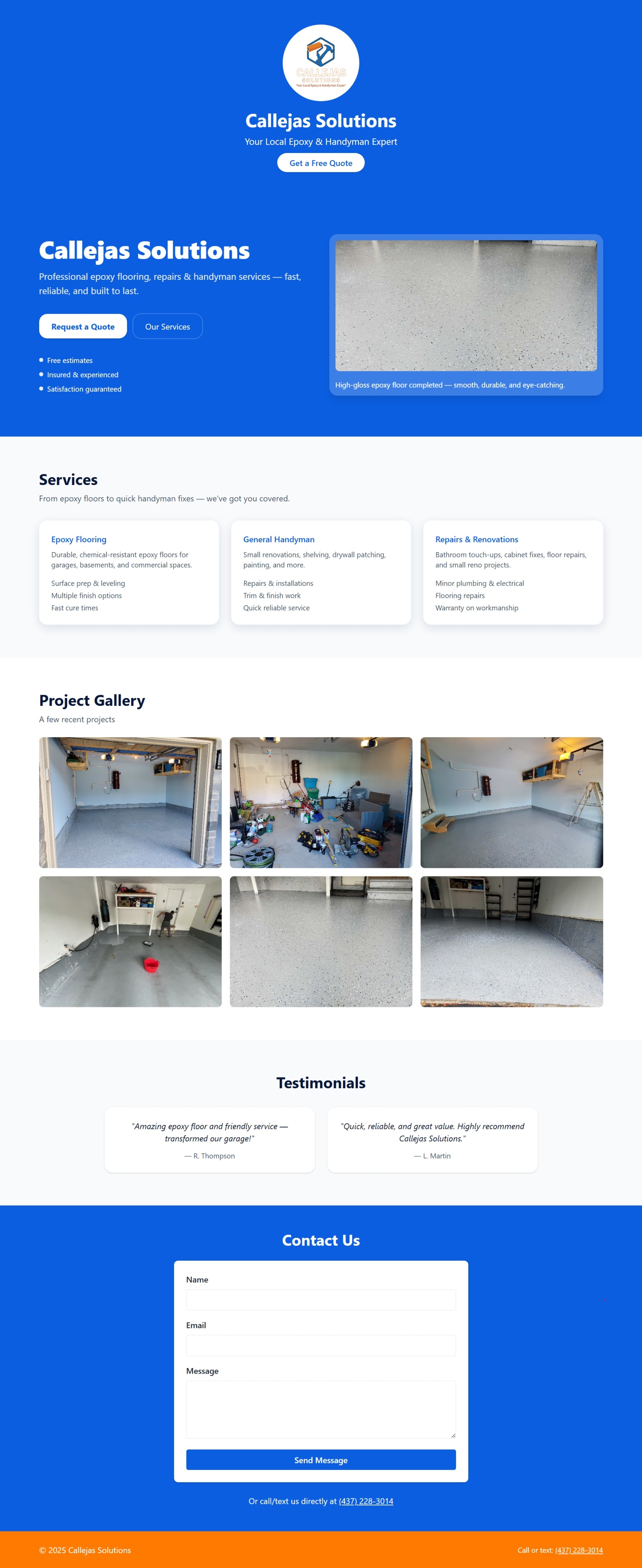 Callejas Solutions Website