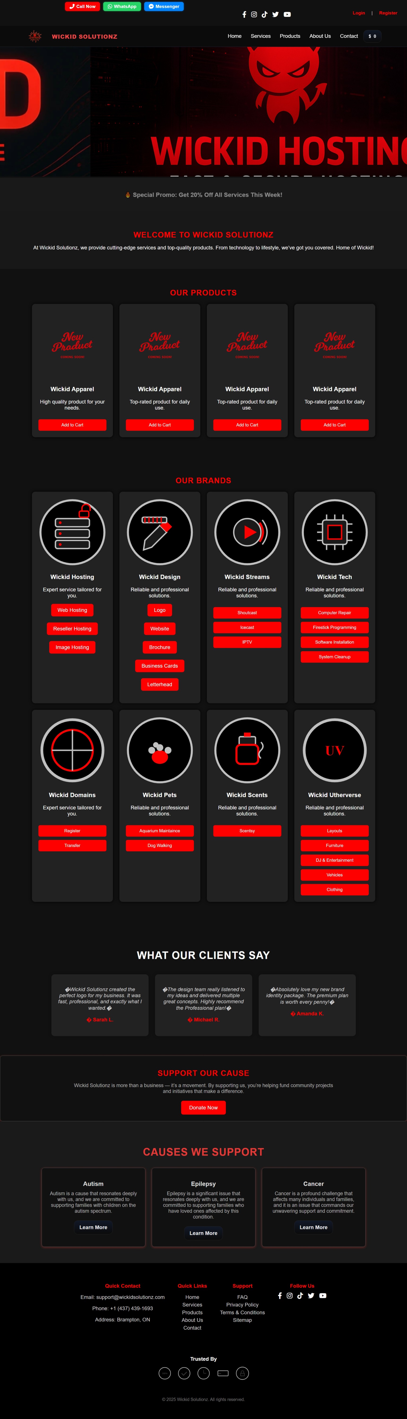 Wickid Solutionz Website